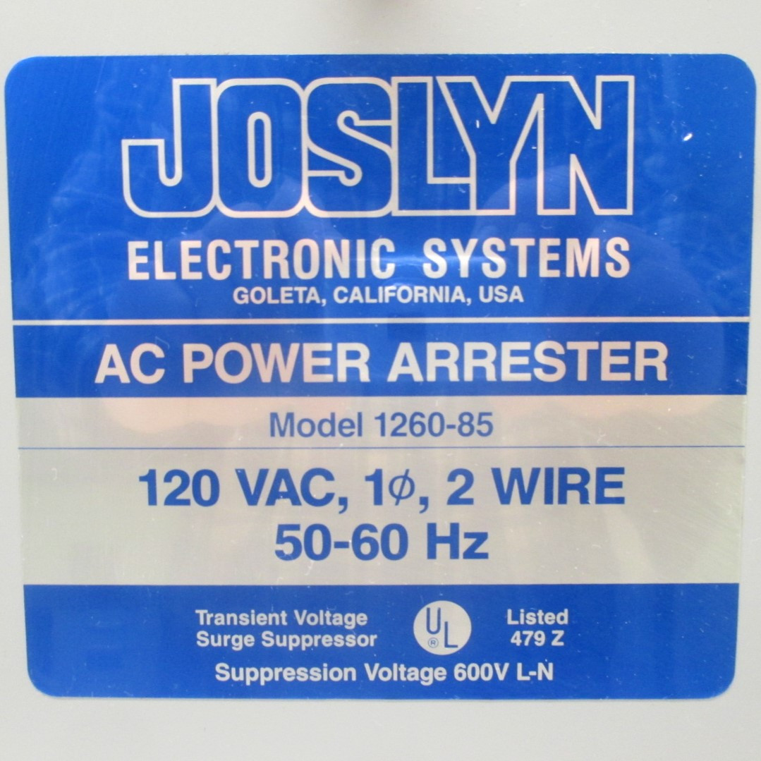 NEW Joslyn 1260-85 AC Power Arrester 120V 1P 2W Transient Volt Surge Suppressor (AH0218-1)