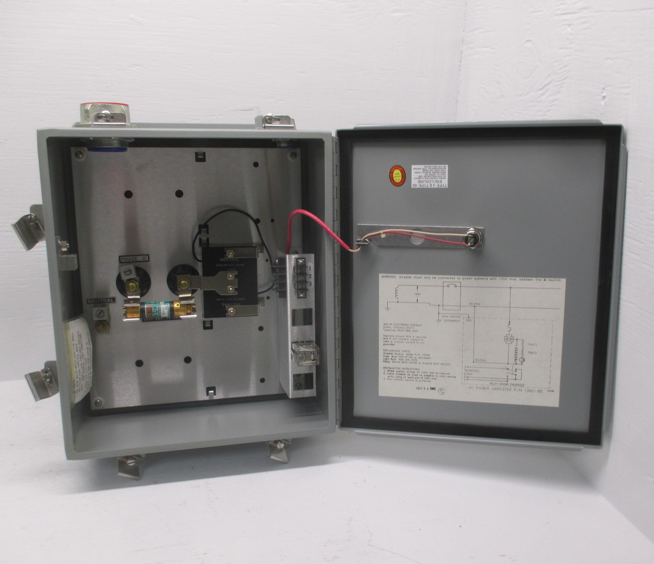 NEW Joslyn 1260-85 AC Power Arrester 120V 1P 2W Transient Volt Surge Suppressor (AH0218-1)