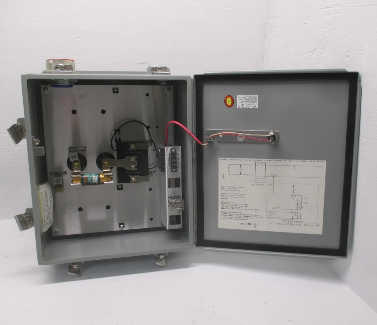 NEW Joslyn 1260-85 AC Power Arrester 120V 1P 2W Transient Volt Surge Suppressor (AH0218-1)