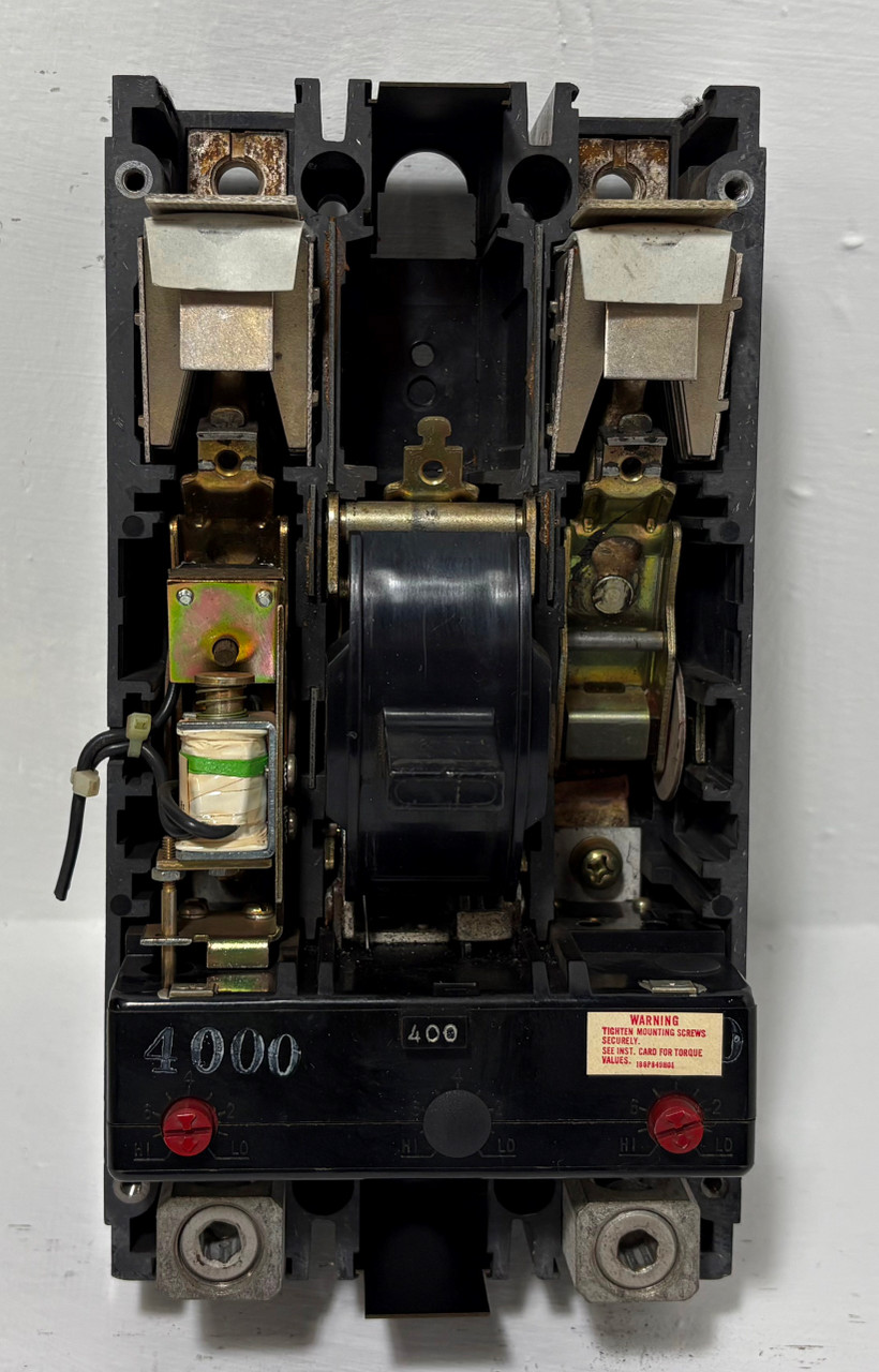 Westinghouse LB24000SM 400A 2 Pole Circuit Breaker 400 Amp Trip Shunt 2P LB2400 (EM5307-1)