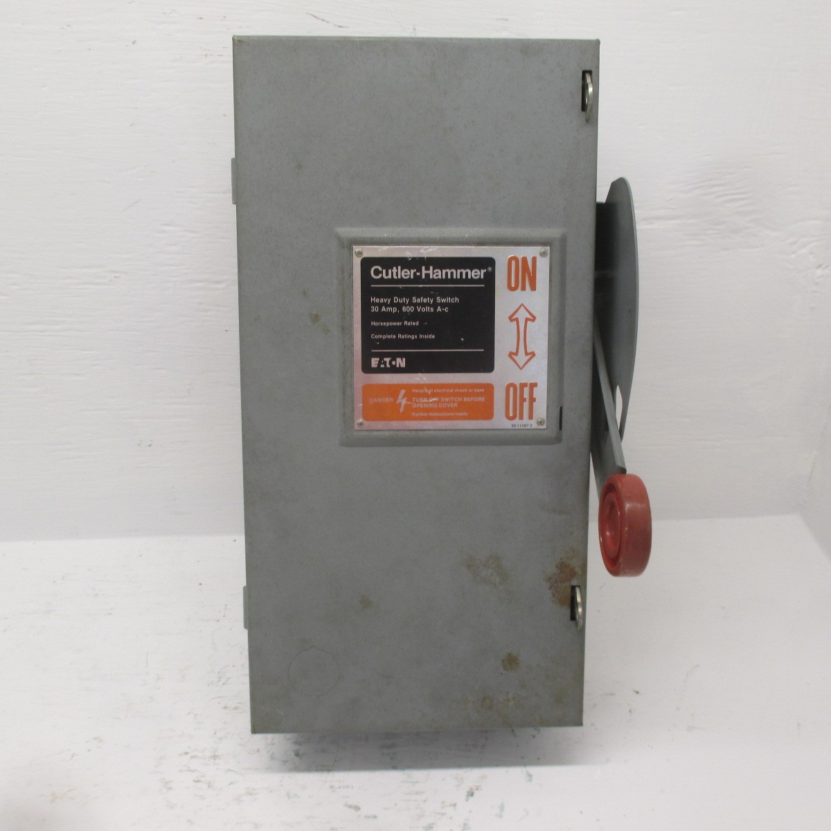 Eaton DH361UGK 30A 600V Non-Fusible Heavy Duty Safety Switch 30 Amp (AH0259-8)