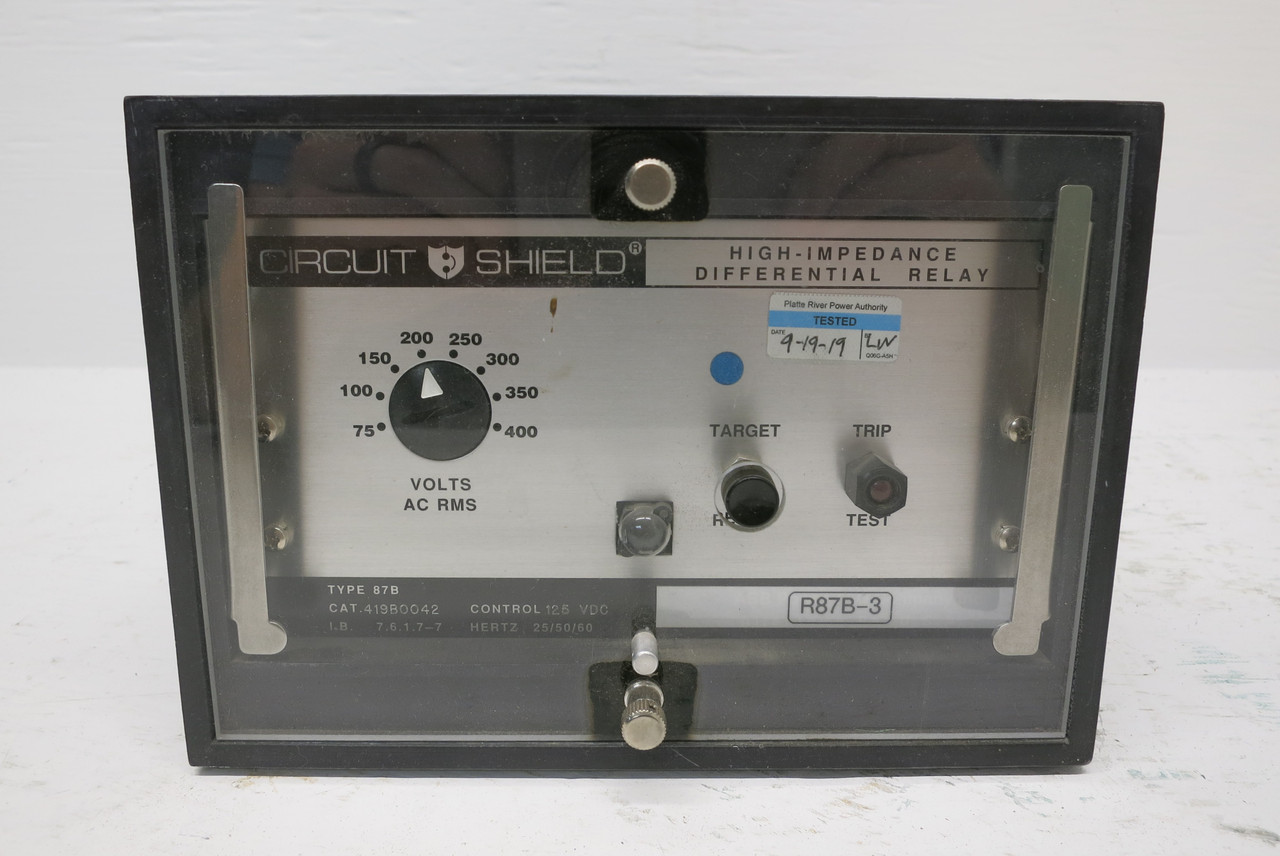 ABB 419B0042 Circuit Shield High-Impedance Differential Relay Type 87B 125 VDC (DW6790-5)