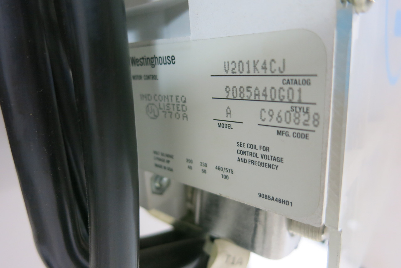 Eaton 2100 Size 4 250 Amp Breaker 30" MCC Starter Bucket 250A V201K4CJ HJD3250 (BJ0945-1)