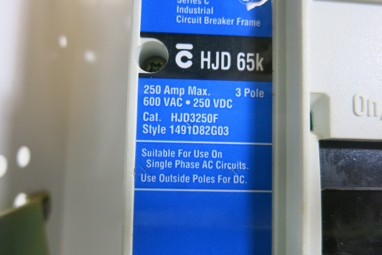 Eaton 2100 Size 4 250 Amp Breaker 30" MCC Starter Bucket 250A V201K4CJ HJD3250 (BJ0945-1)