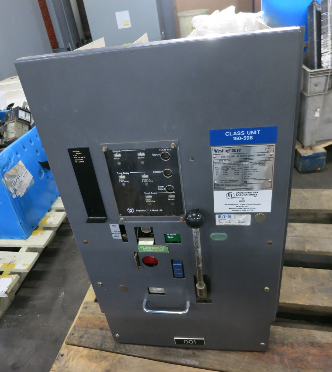 Westinghouse DS-632 3200A Air Breaker Amptector I-A LSG Trip 3200 Amp DS632 (DW6800-1)