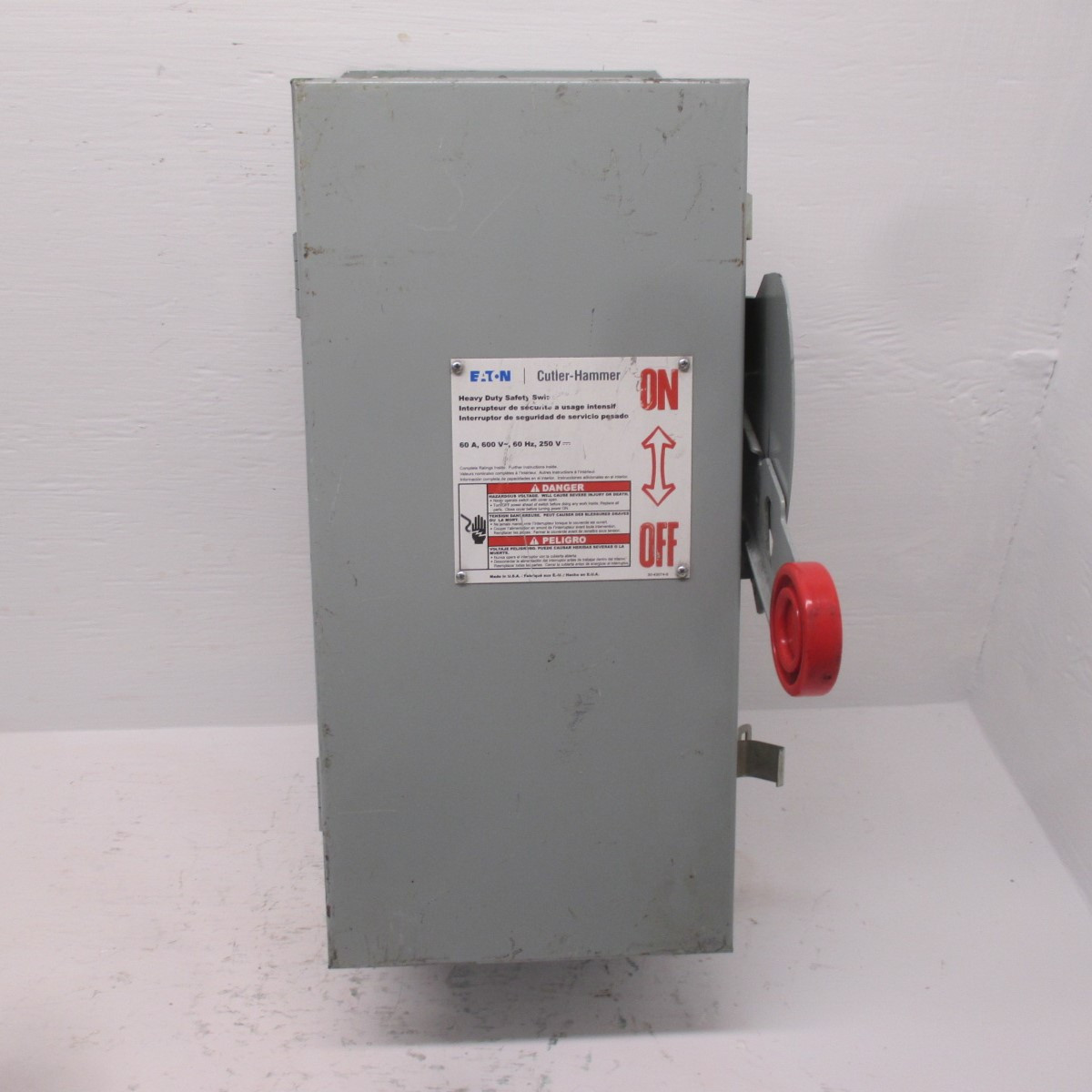 Cutler Hammer DH362FDK 60 Amp 3R Fusible Heavy Duty Safety Switch Series B 600V (AH0284-2)
