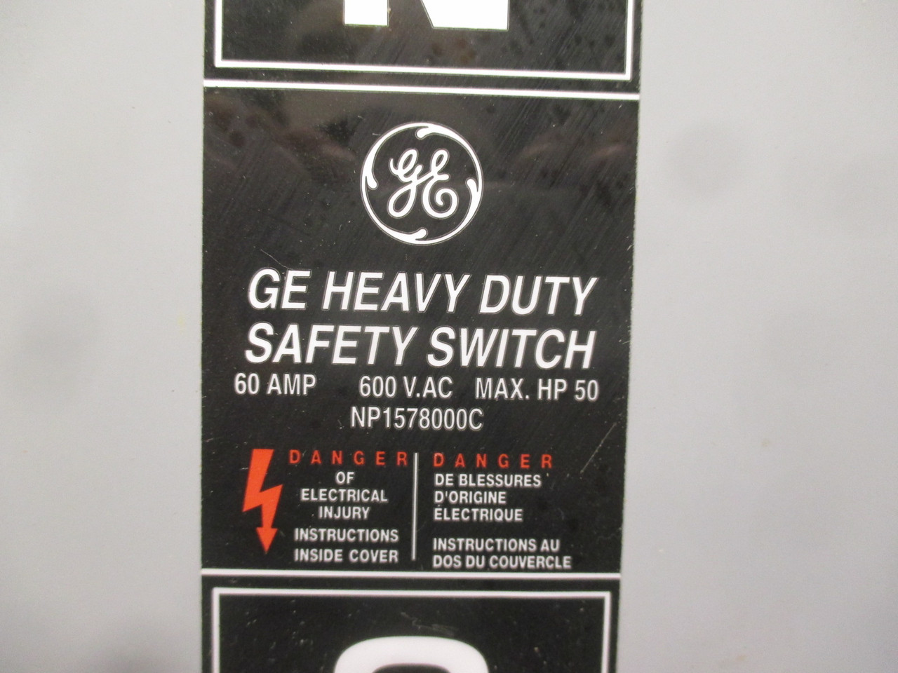 General Electric GE TH3362J Mod 10 60 Amp 600V Heavy Duty Fusible Safety Switch (AH0316-1)