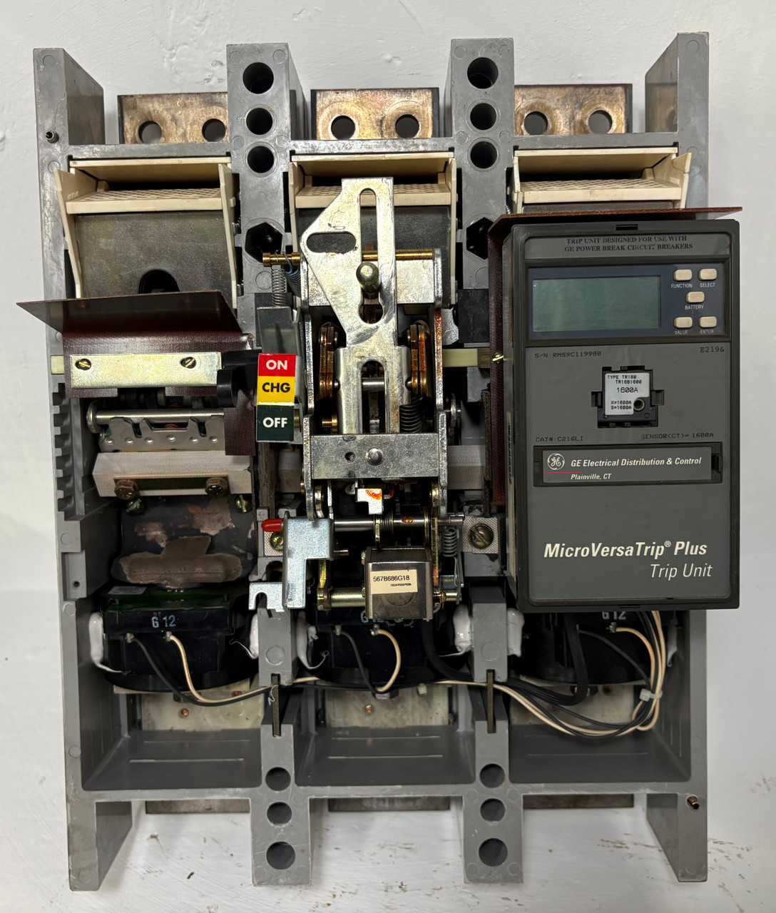 GE Power Break 1600A TP1616TT Circuit Breaker 1600 Amp 600V 3P General Electric (EM5330-1)