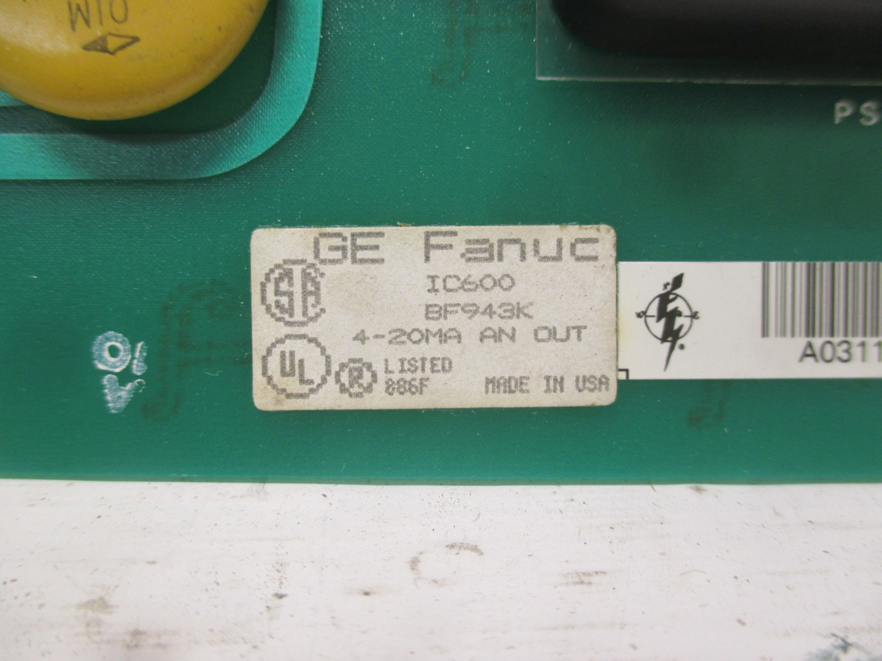 GE Fanuc IC600BF943K Series 6 I/O 4-20 MA Anolog Output Module General Electric (AH0326-1)