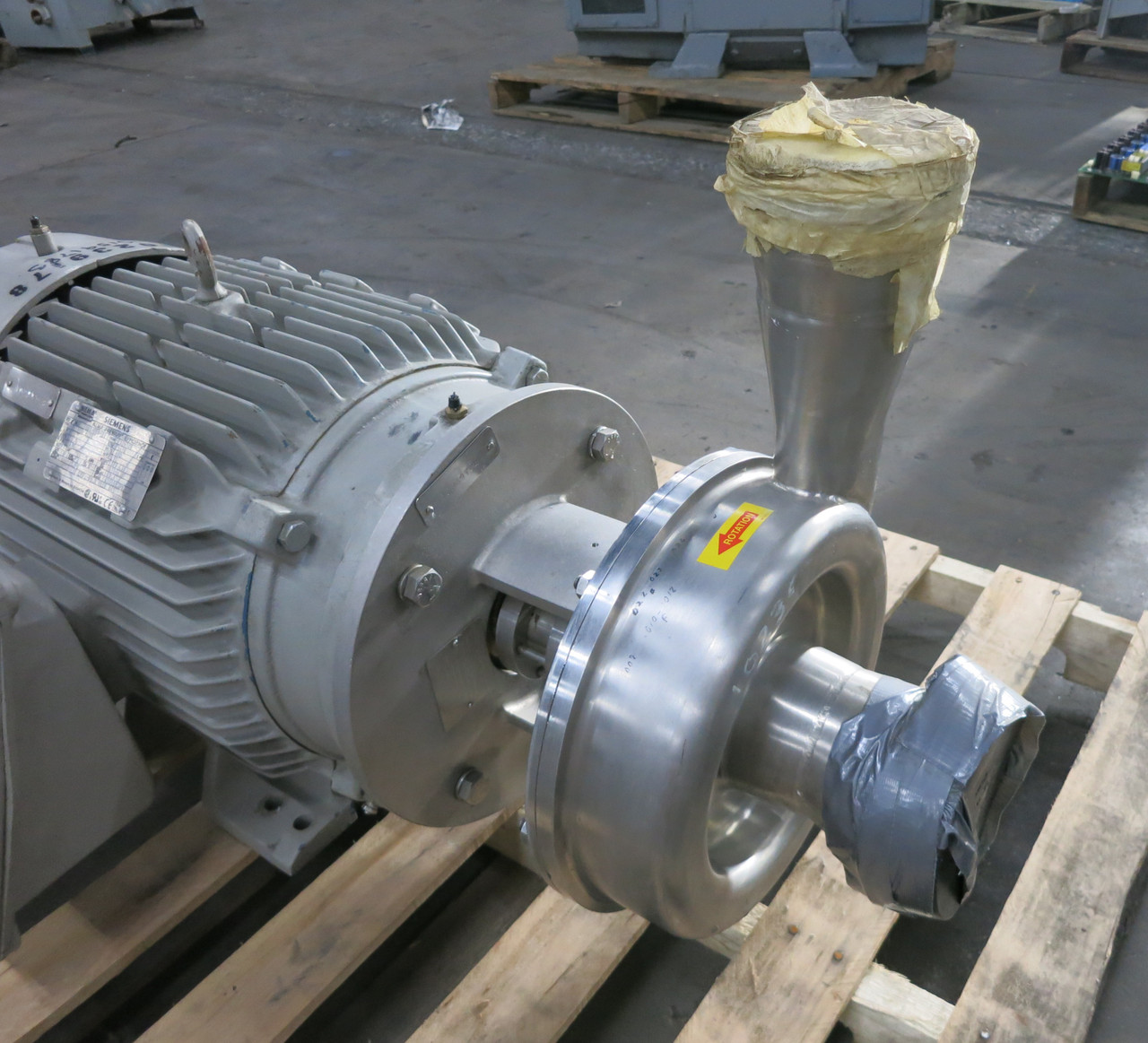 Siemens 40 HP AC Motor 460V 3535 RPM SD100 IEE Alfa Laval LKH-60 Blower Pump (DW6821-1)