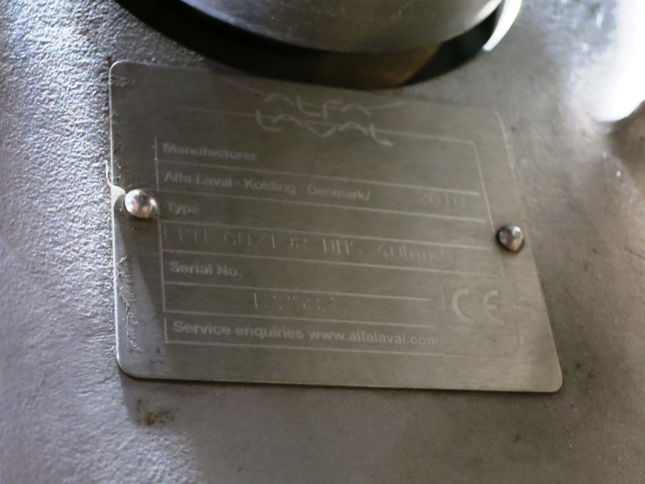 Siemens 40 HP AC Motor 460V 3535 RPM SD100 IEE Alfa Laval LKH-60 Blower Pump (DW6821-1)