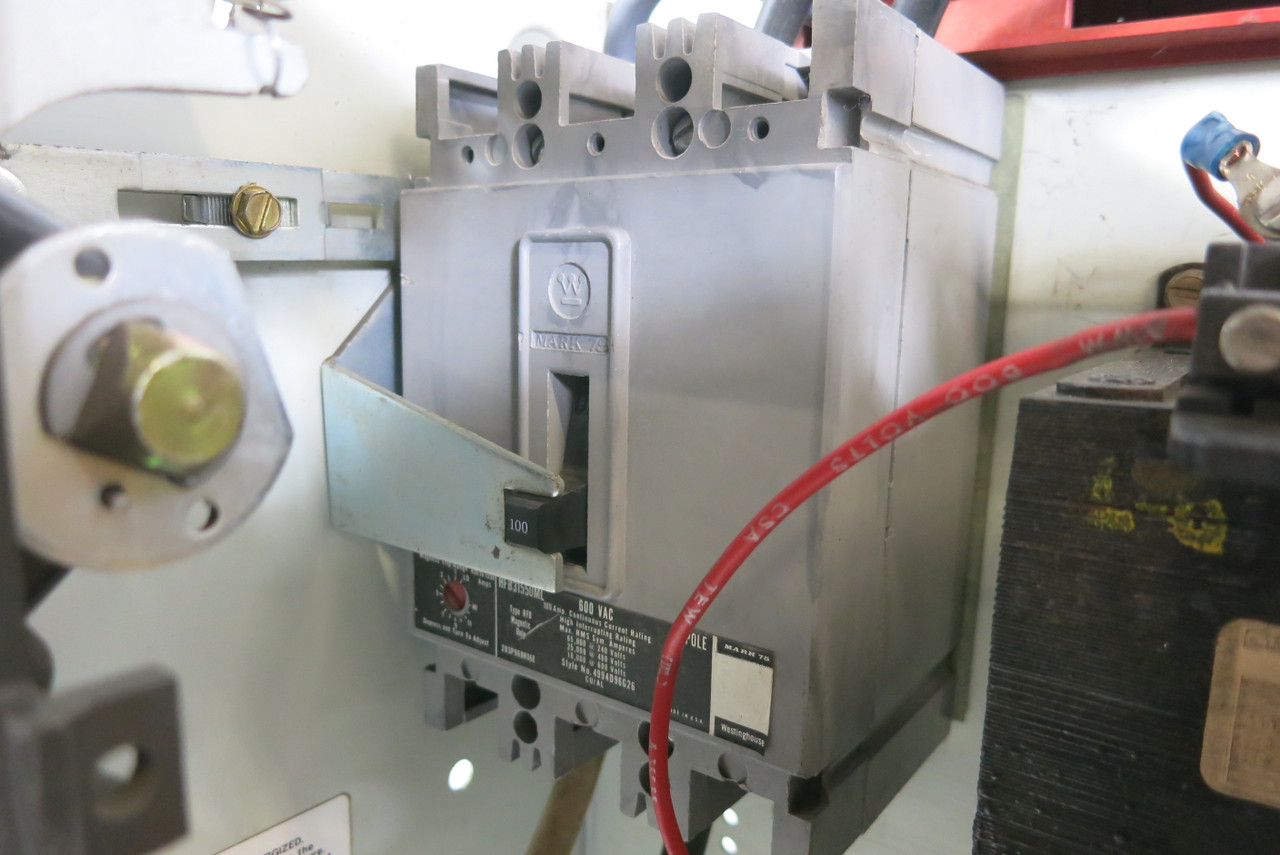 Cutler Hammer Westinghouse 2100 100 Amp Breaker Size 3 Starter 24" MCC Bucket (BJ0965-1)