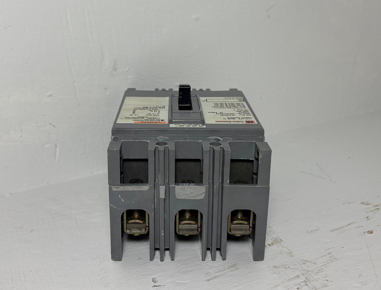Cutler Hammer HFB3070L 70A Mark 75 Circuit Breaker White Label 3P HFB3070 70 Amp (EM5333-1)