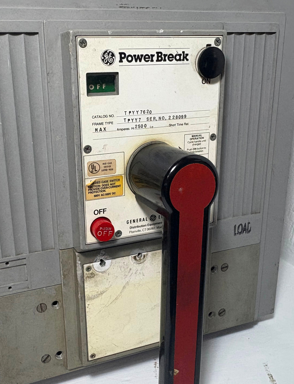 GE TPYY7620 2500A Power Break Molded Case Switch 2500 Amp General Electric TPYY7 (EM5326-1)