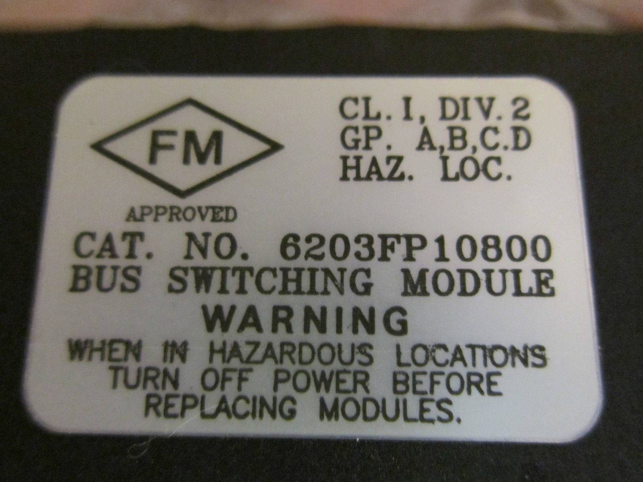 ABB Taylor 6203FP10800B-D Bus Switching Module 6203FP10800BD NEW NIB (EBI0121-3)