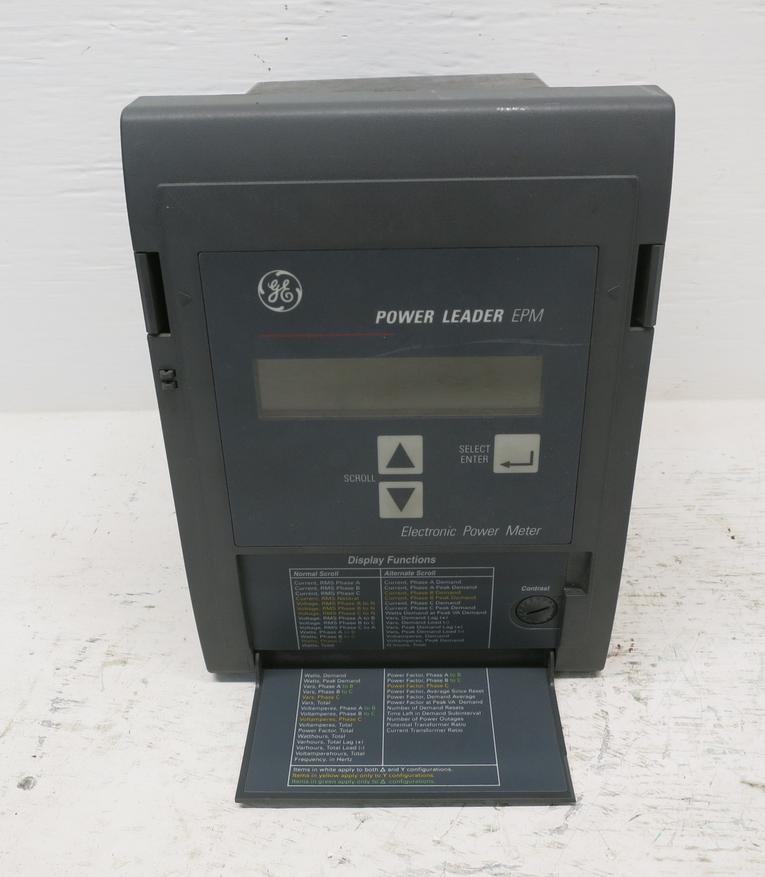 GE PLE3ESBG13 Power Leader EPM Electronic Meter Relay PLE3ESBG-13 PLEPM (DW6838-1)