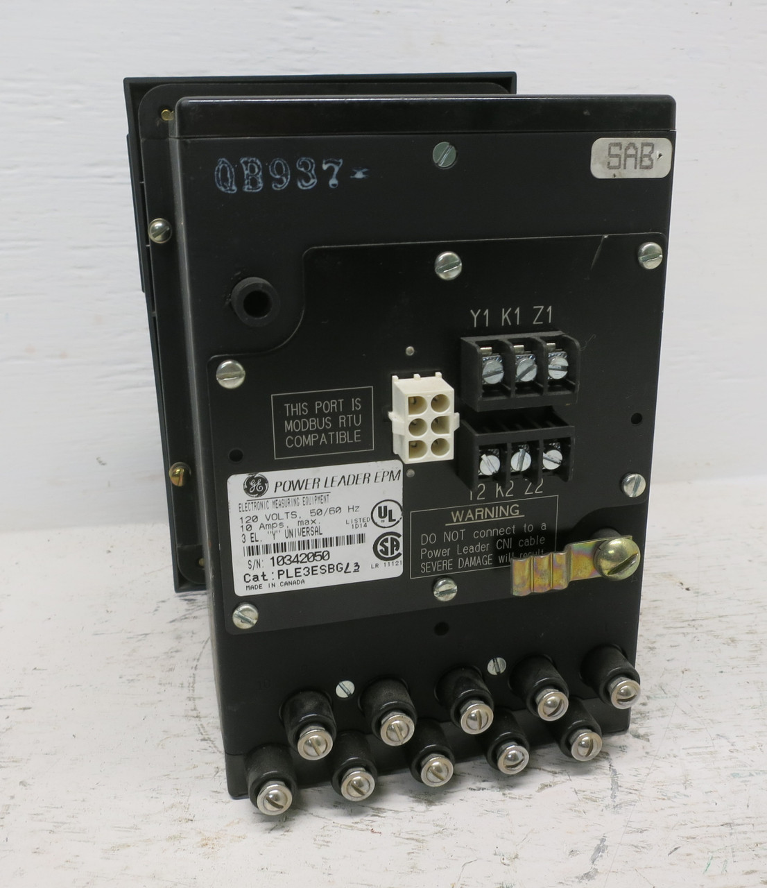 GE PLE3ESBG13 Power Leader EPM Electronic Meter Relay PLE3ESBG-13 PLEPM (DW6838-1)