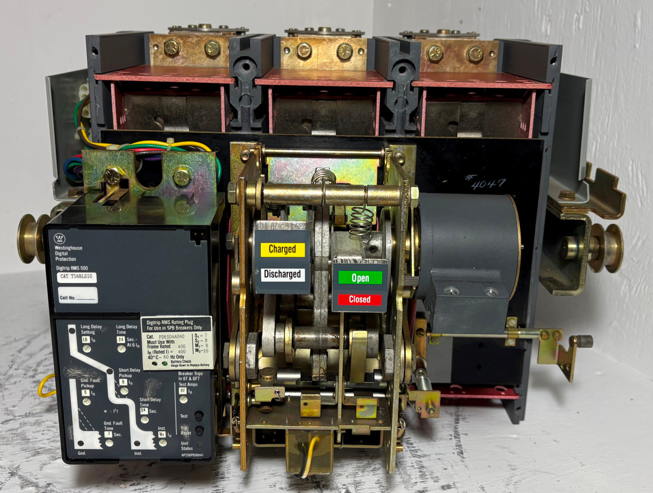 Westinghouse SPB 100 SPBR34D56 400A Pow-R LSIG Breaker w/ 400 Amp Plug 3P Ground (EM5356-3)