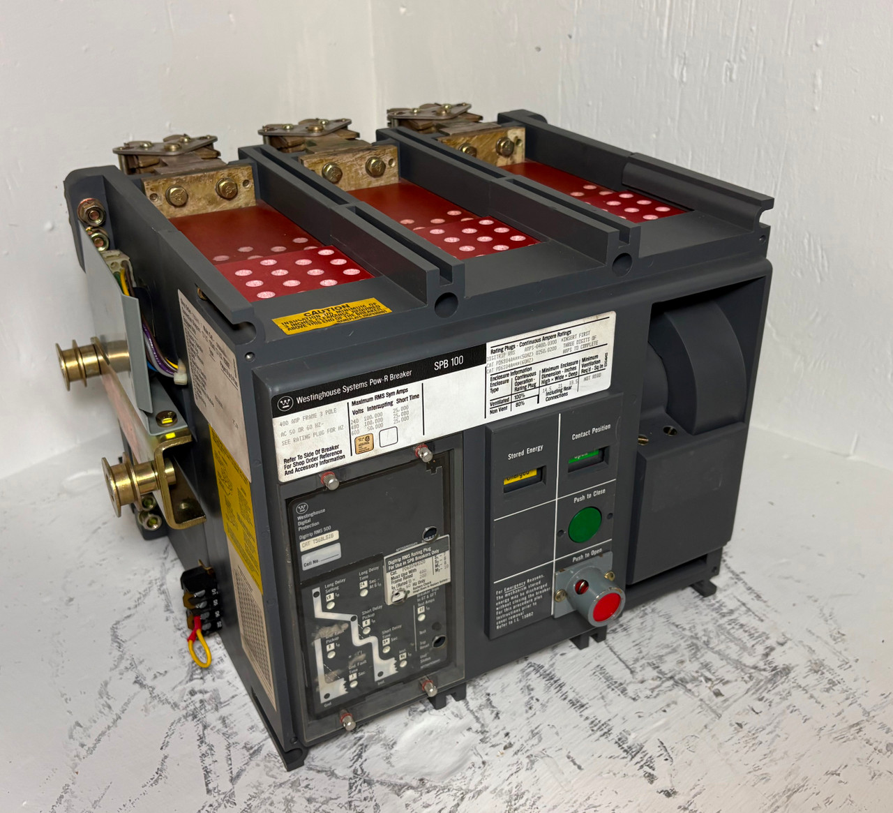 Image of Westinghouse SPB 100 SPBR34D56 400A Pow-R LSIG Breaker w/ 200 Amp Plug 3P Ground