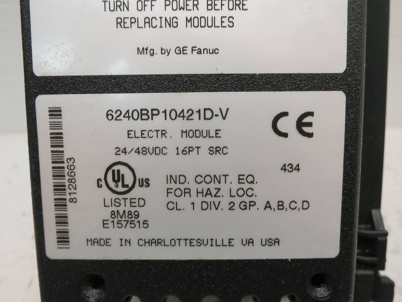 Taylor ABB MOD 300 6240BP10421D-V Input Output PLC Module 6240BP10411 Source I/O (DW6860-1)