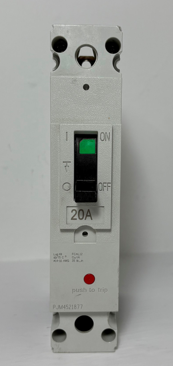 GE FBH16TE020R2 20A Record Plus 1P Circuit Breaker 277V 20 Amp General Electric (EM5372-6)