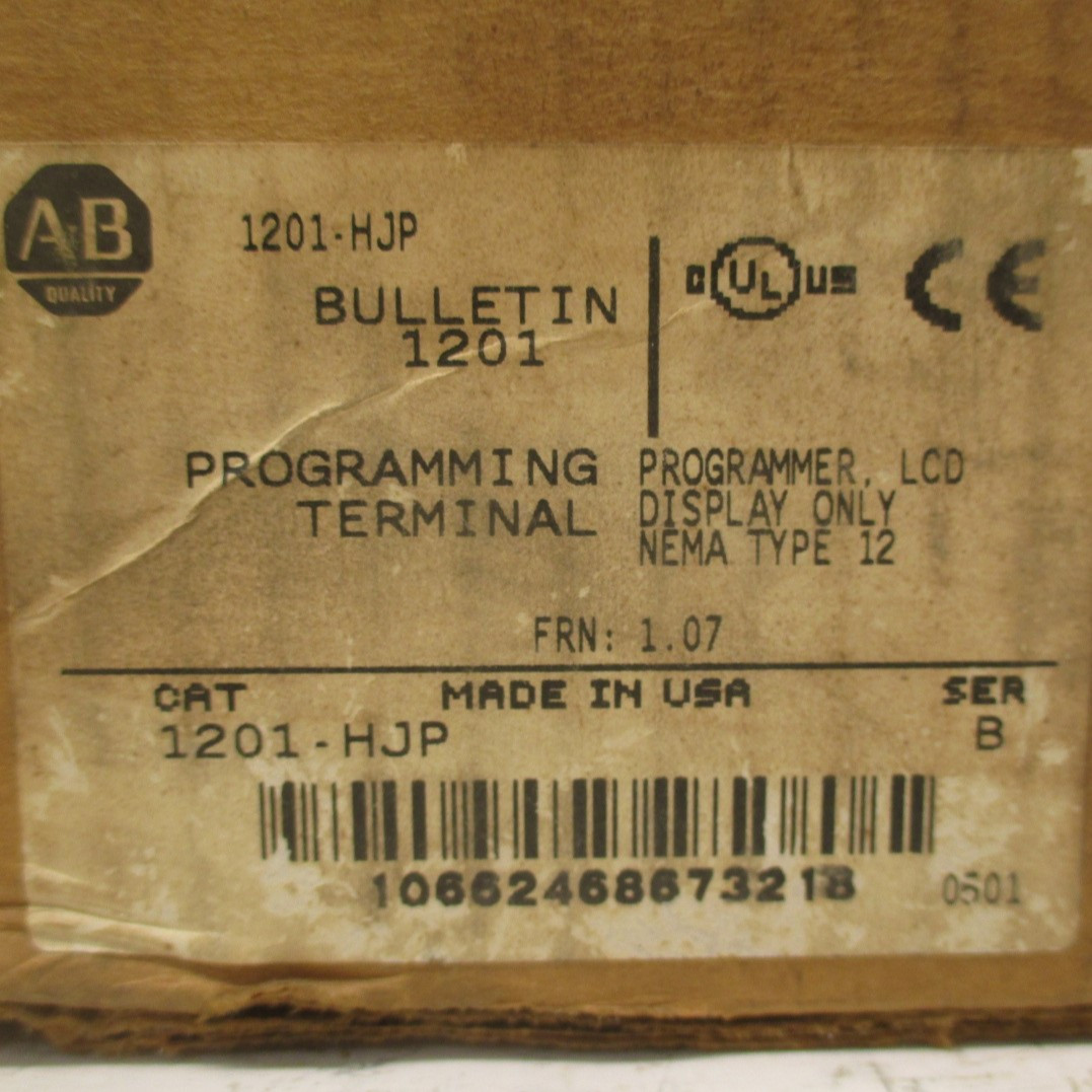 NEW Allen Bradley 1201-HJP Programming Terminal LCD Display NEMA Type 12 NIB (AH0380-1)