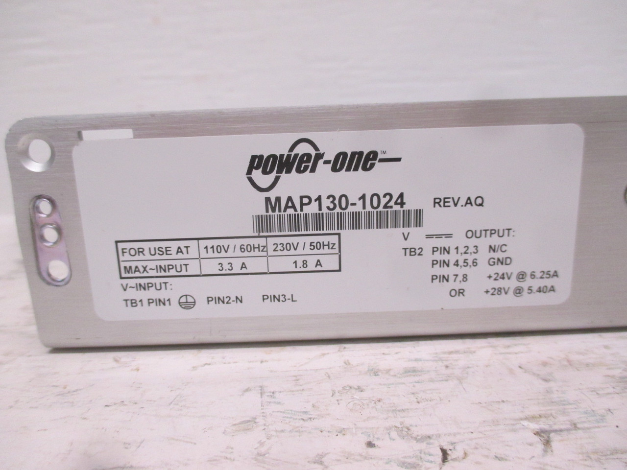 NEW Power-One MAP130-1024 Rev. AQ Power Supply 110V/60Hz 3.3A 230/50Hz 1.8A NIB (AH0384-1)