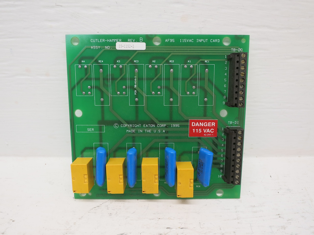 Image of Cutler Hammer 15-1152-2 AF95 Input Card SV9000 70-414-1 Board VS Drive