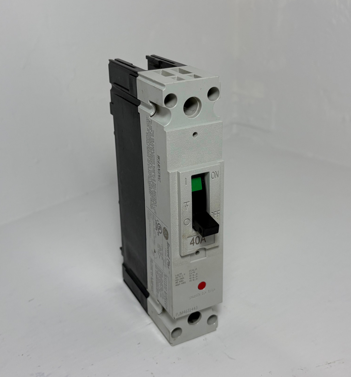GE FBN16TE040R2 40A Record Plus 1P Circuit Breaker 277V 40 Amp General Electric (EM5376-1)