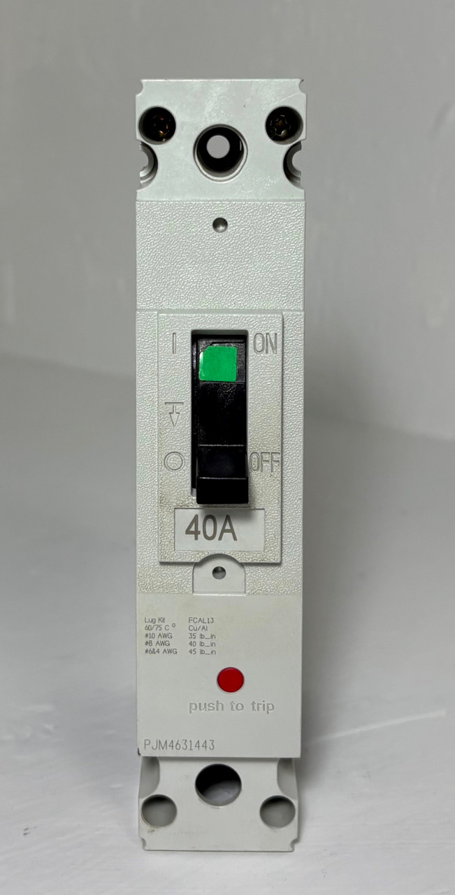 GE FBN16TE040R2 40A Record Plus 1P Circuit Breaker 277V 40 Amp General Electric (EM5376-1)
