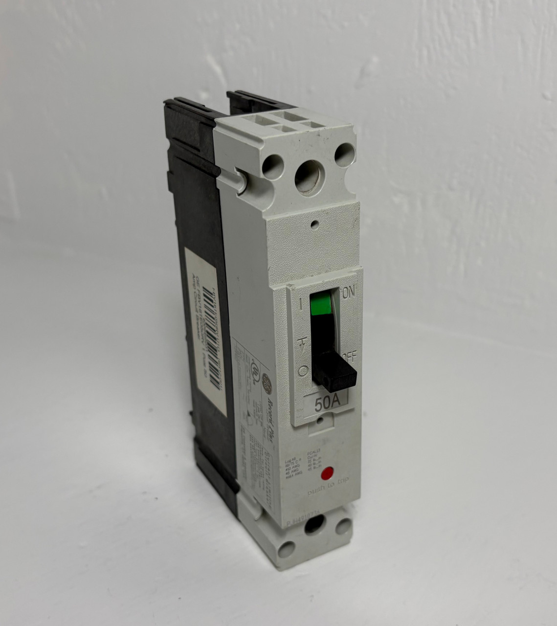 GE FBV16TE050RV 50A Record Plus 1P Circuit Breaker 277V 50 Amp General Electric (EM5377-2)