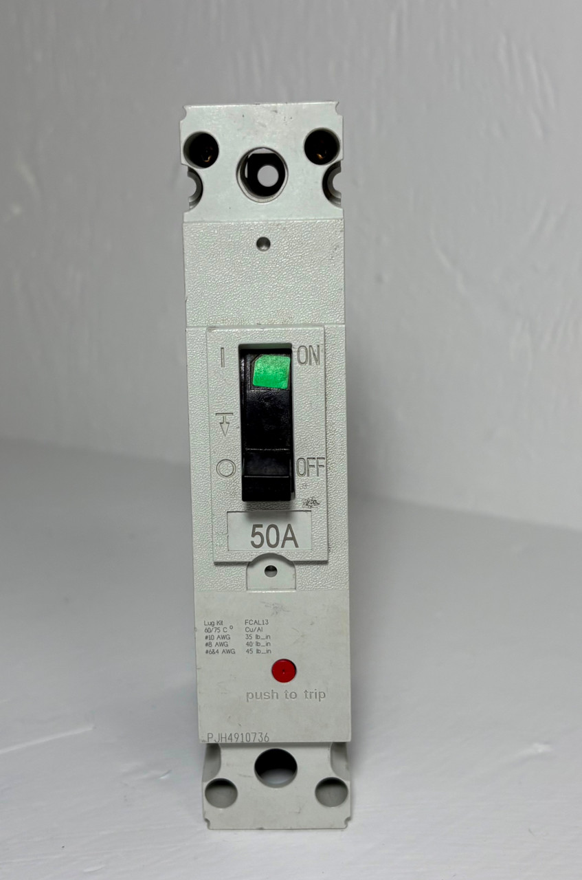 GE FBV16TE050RV 50A Record Plus 1P Circuit Breaker 277V 50 Amp General Electric (EM5377-2)