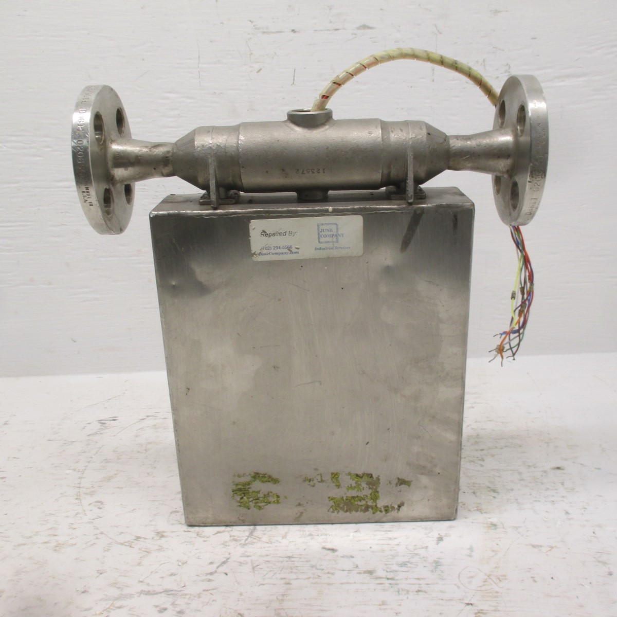 Micro Motion DS040S113 1/2" Mass Flow Sensor Meter Type 3 Missing Transmitter (AH0395-2)