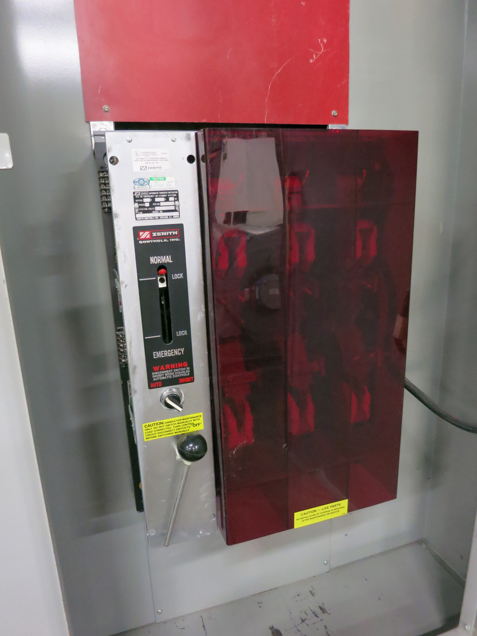 Zenith ZTSH120ECS 1200A Automatic Transfer Switch 480V 3PH 1200 Amp ATS ZTSH-120 (DW6881-1)