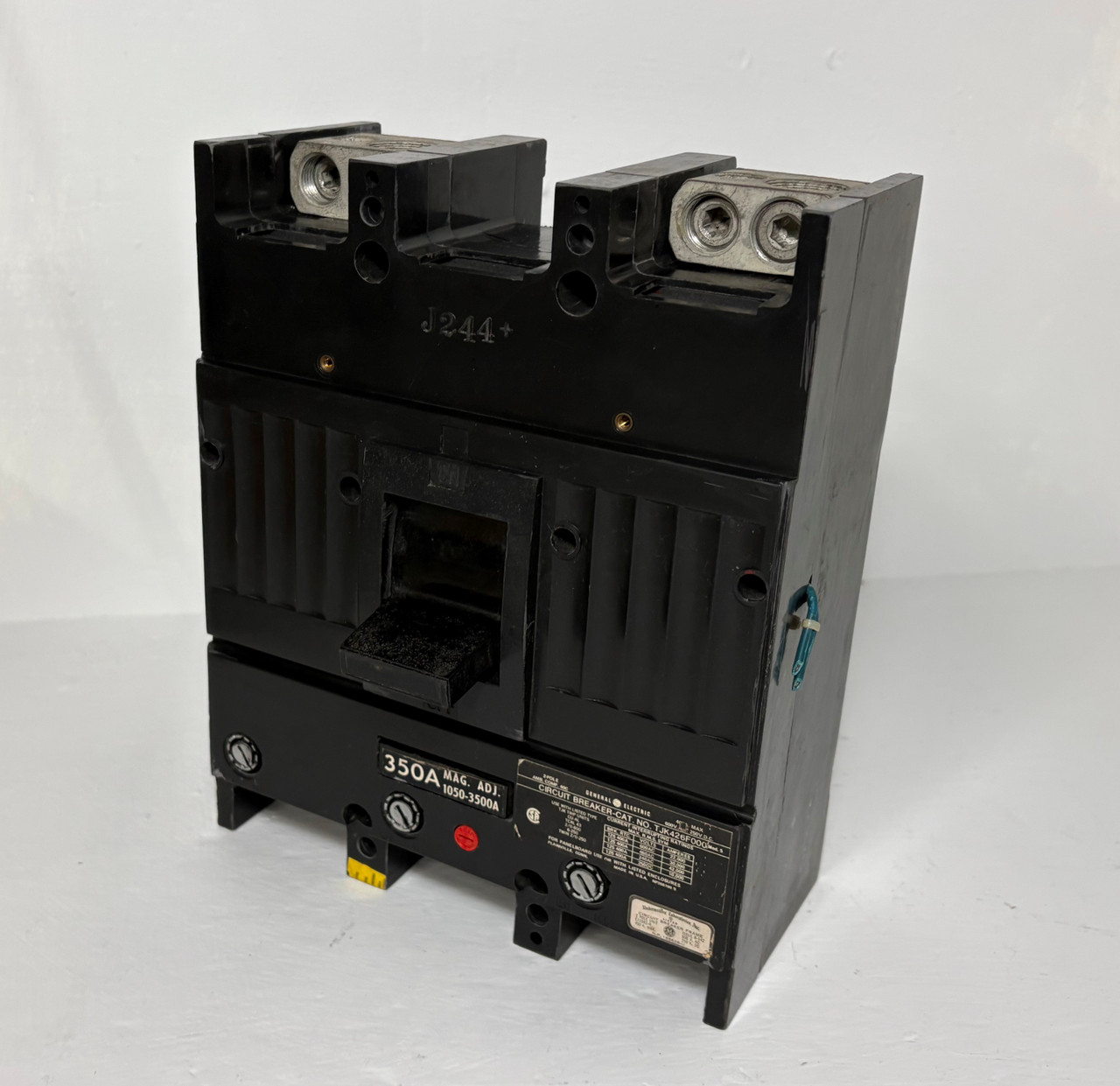 GE TJK426F000 400A 2 Pole Breaker w/ 350 Amp Trip Aux & UVR 2P General Electric (EM5398-1)