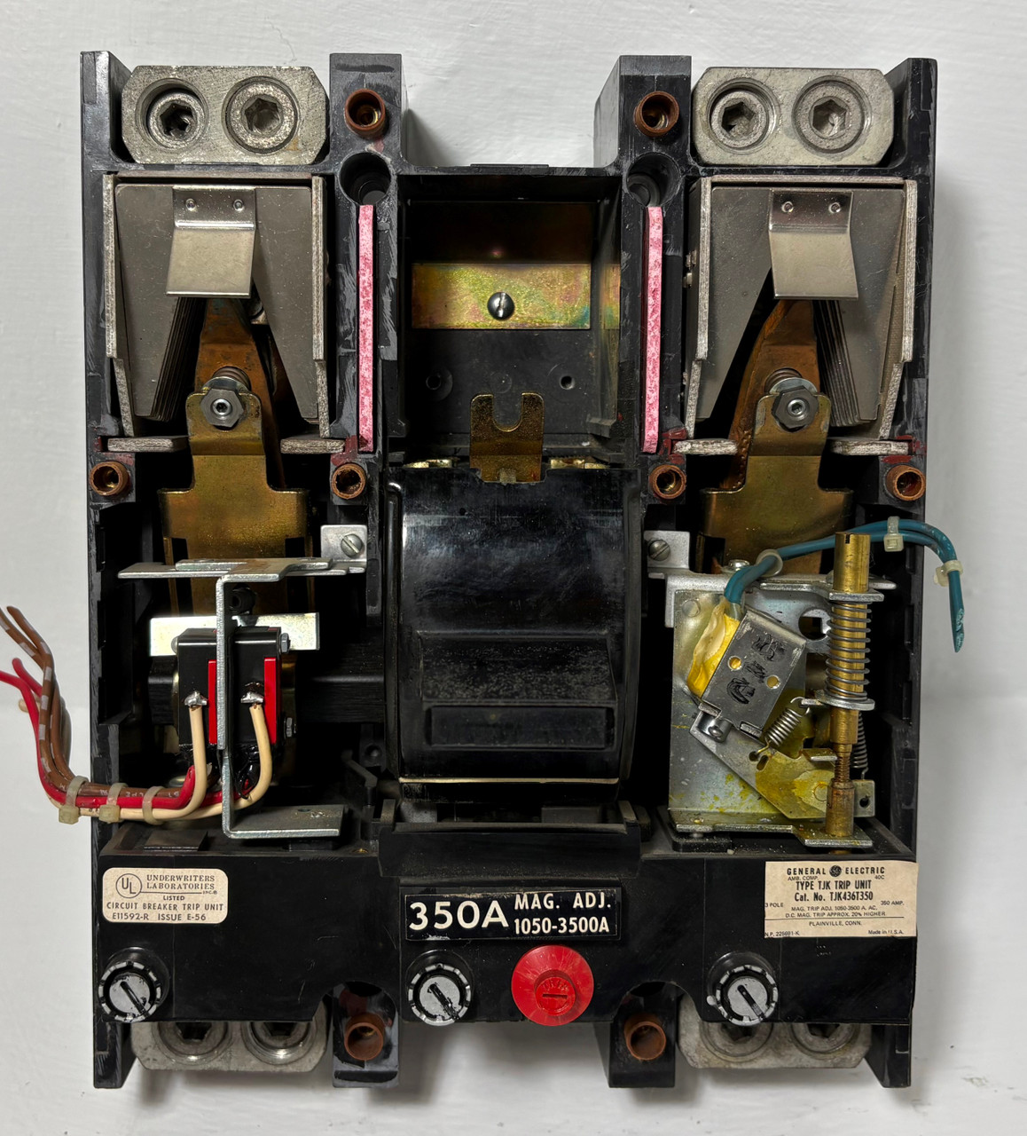 GE TJK426F000 400A 2 Pole Breaker w/ 350 Amp Trip Aux & UVR 2P General Electric (EM5398-1)