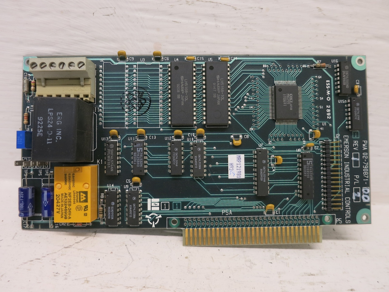 Liebert Emerson 02-790871-00 Rev 1 P/L 2 Display Controller Board UPS PCB (DW6921-1)