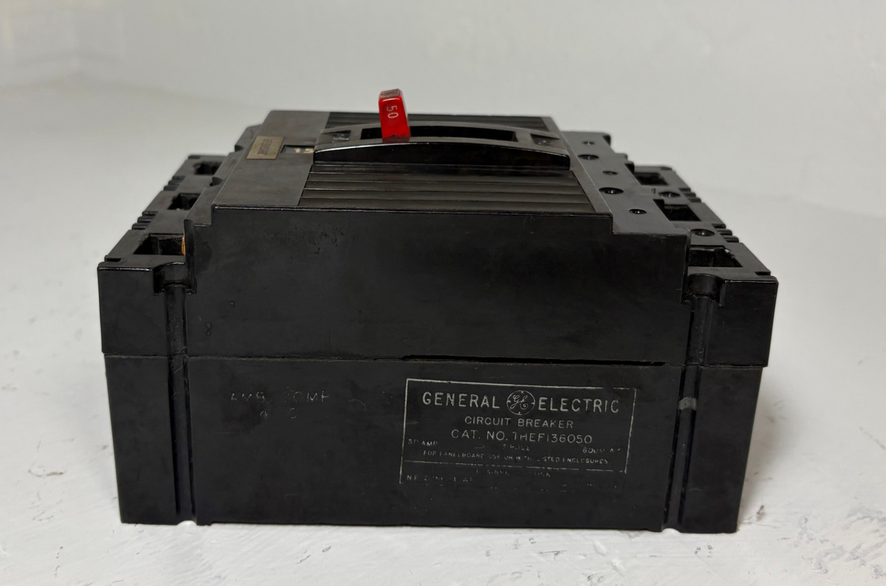GE THEF136050 50A Hi-Break Circuit Breaker 480/600V 3P 50 Amp General Electric (EM5406-1)