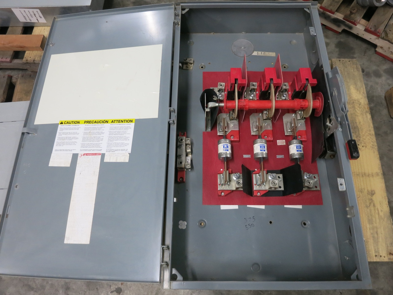 Square D H365NR 400A 600V Fusible Switch Disconnect 400 Amp H365 Outdoor 3R (DW6954-1)