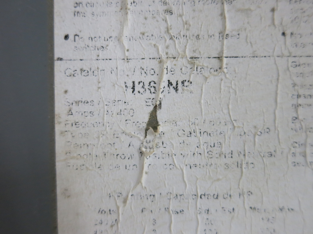 Square D H365NR 400A 600V Fusible Switch Disconnect 400 Amp H365 Outdoor 3R (DW6954-1)