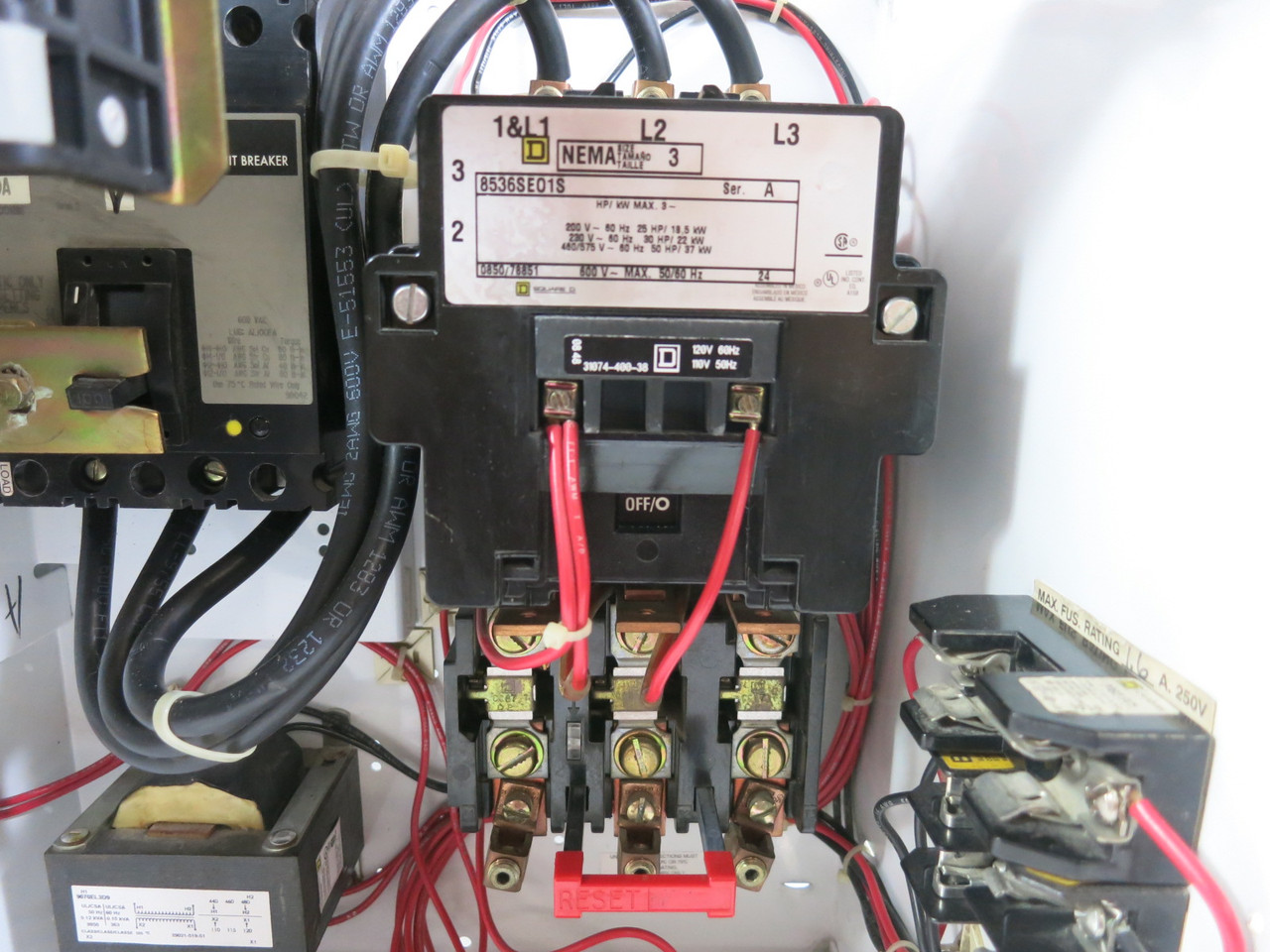Square D Model 6 Size 3 Starter 100 Amp Breaker 18" MCC Bucket 100A (BJ0994-1)