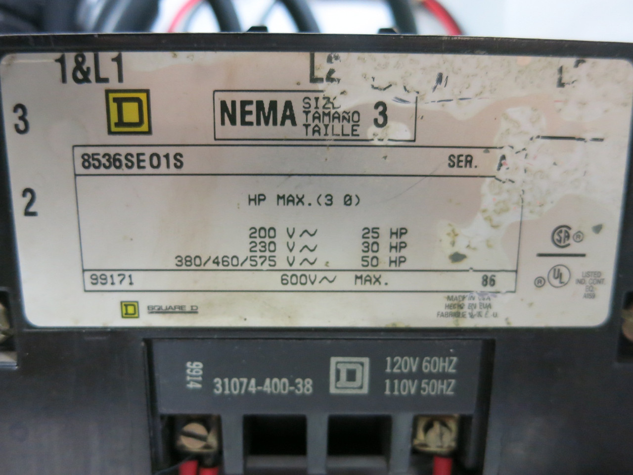 Square D Model 6 Size 3 Starter 100 Amp Breaker 18" MCC Bucket 100A (BJ0994-4)