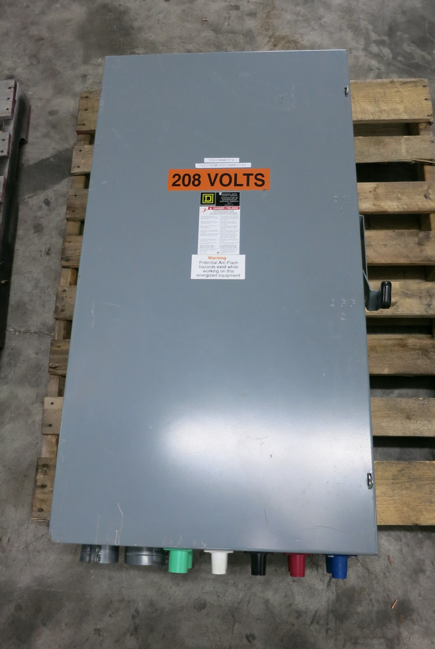 Square D D325N 400A 240V Fusible Safety Switch Disconnect 400 Amp D325-N E03 (DW6887-1)