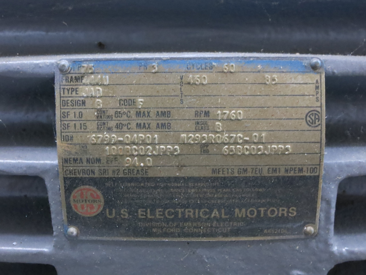 Aurora 411-BF Split Case Centrifugal Pump 75 HP Motor 1029 GPM 4x5x15 460V (DW7009-1)