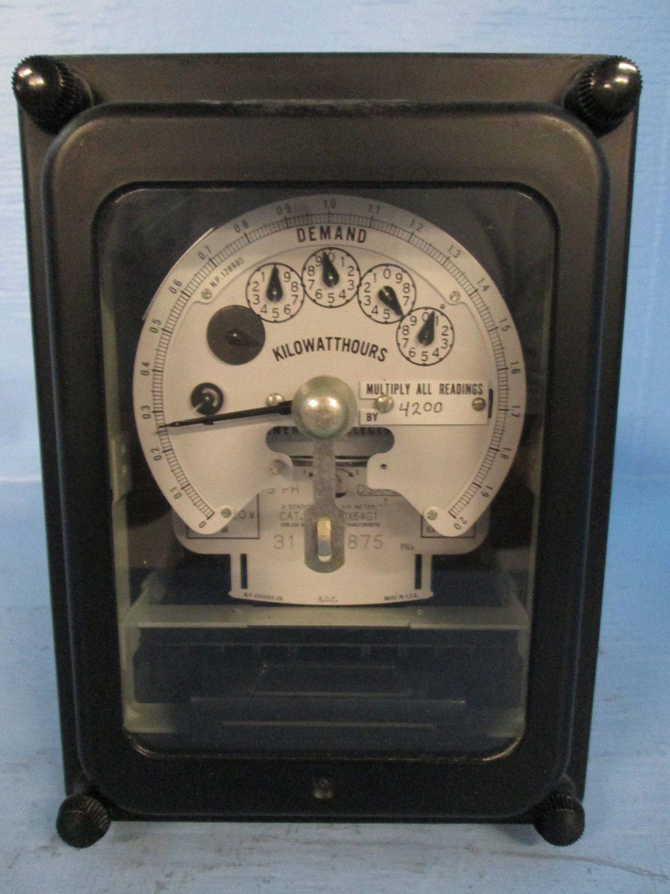 General Electric 700X64G1 2 Stator Watthour Meter DSM-63 Relay GE 3 PH Watt 3P (EBI2056-1)