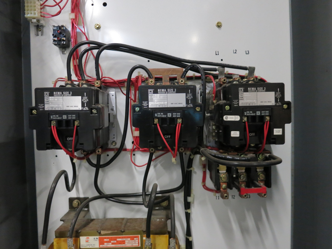 Square D Size 3 50 HP Autotransformer Motor Starter Reduced Voltage 8606 460V (DW7038-2)