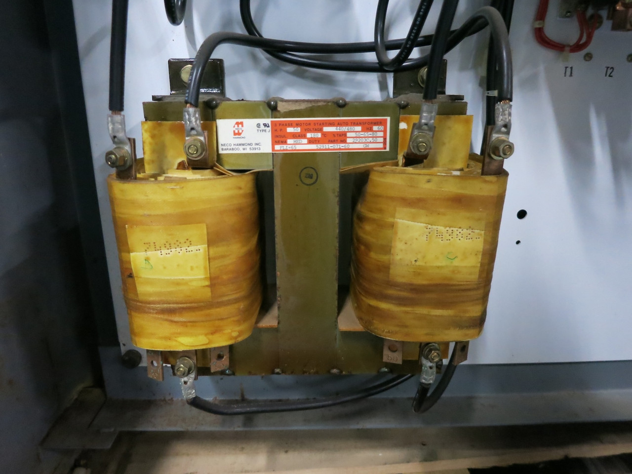 Square D Size 3 50 HP Autotransformer Motor Starter Reduced Voltage 8606 460V (DW7038-2)