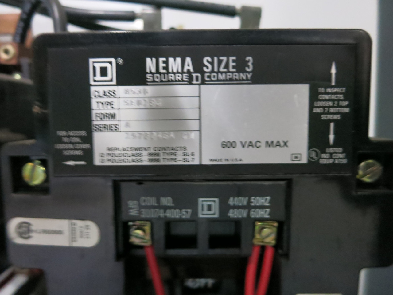 Square D Size 3 50 HP Autotransformer Motor Starter Reduced Voltage 8606 460V (DW7038-2)