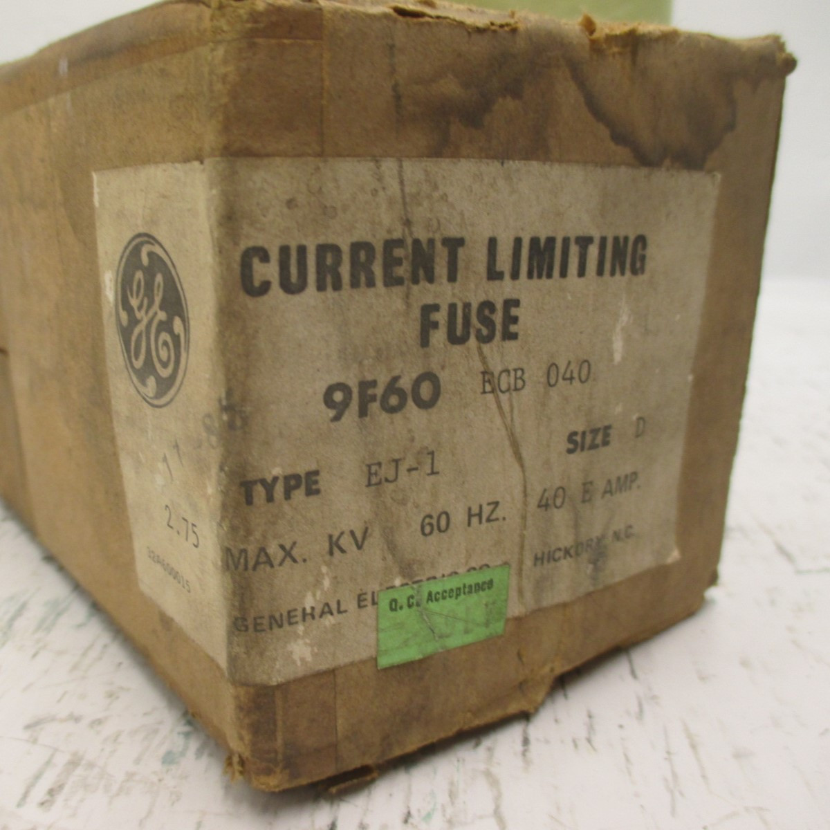 NEW GE 9F60ECB040 Current Limiting Fuse Type EJ-1D Size D 2.75 Max KV 40 E Amps (AH0496-2)