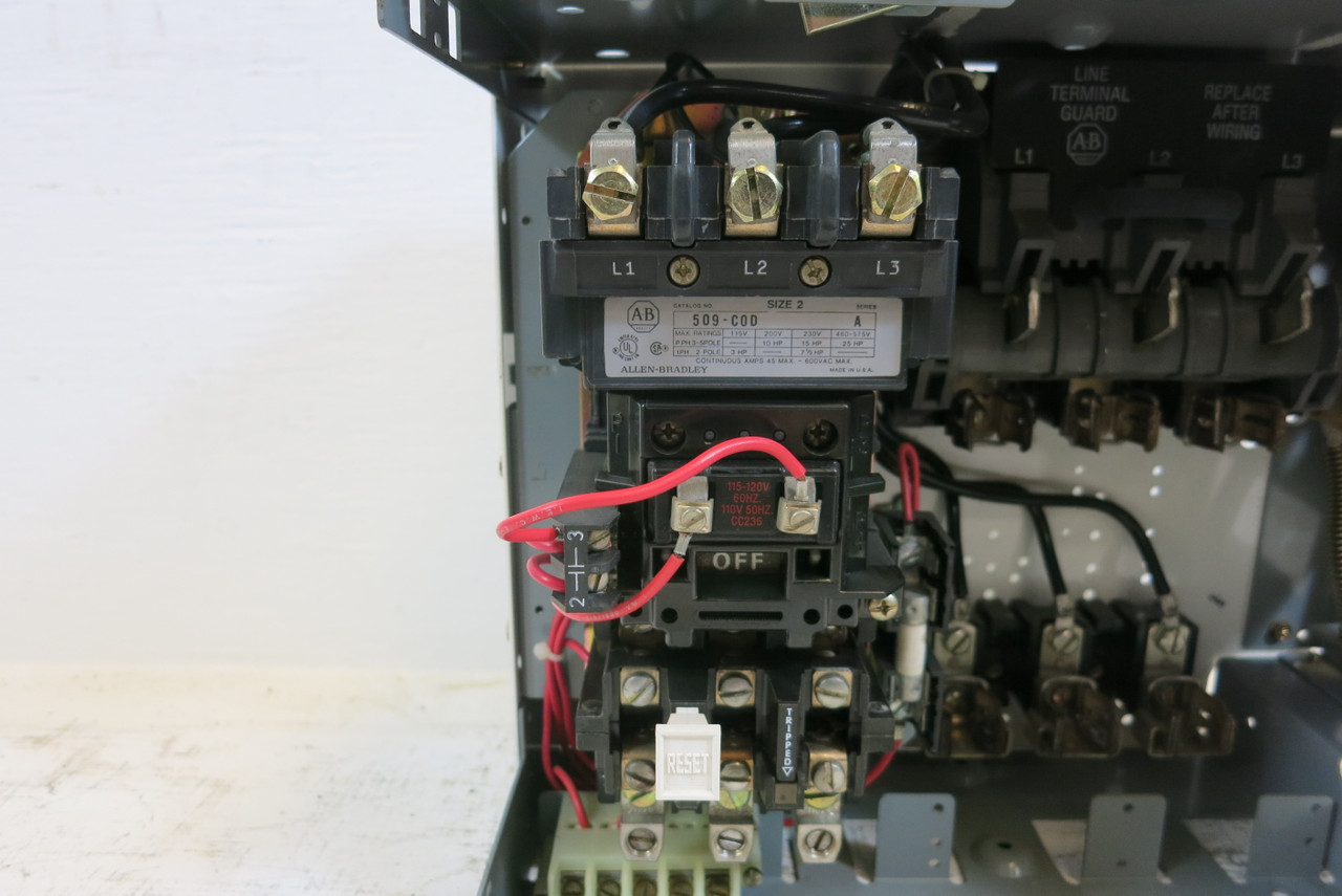 Allen Bradley 2100 Centerline Size 2 Starter 60 Amp Fusible 12" MCC Bucket 509 (BJ1005-28)